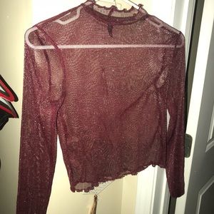 Sparkly Mesh Crop Top